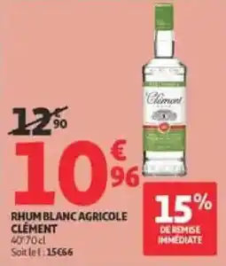 Auchan Drive Clément Rhum Blanc Agricole offre