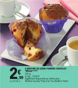 E.Leclerc Express Milka Muffins au cœur fourrés chocolat offre