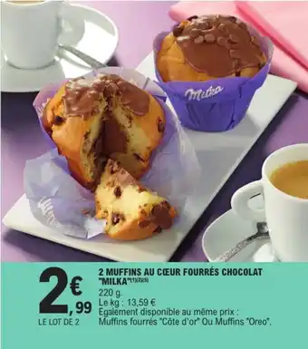 Milka Muffins au cœur fourrés chocolat