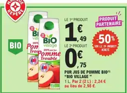 E.Leclerc Express Bio Village Pur jus de pomme bio offre