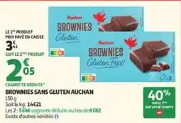 Auchan Drive Auchan Brownies Sans Gluten offre