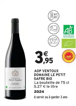 Intermarché Domaine le petit safre bio aop ventoux offre