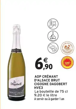 Intermarché Cigogne dagobert aop crémant d'alsace brut offre
