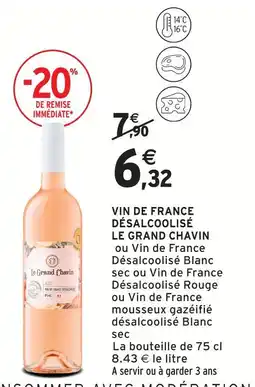 Intermarché Le grand chavin vin de france désalcoolisé offre