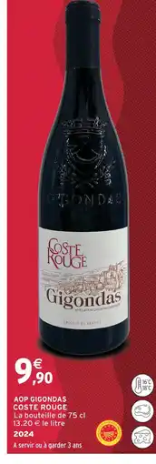 Intermarché Coste rouge aop gigondas offre