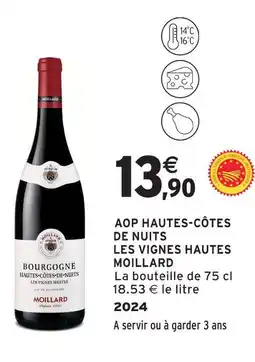 Intermarché Moillard aop hautes-côtes de nuits les vignes hautes 2024 offre