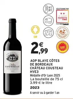 Intermarché Château remaury aop minervois offre