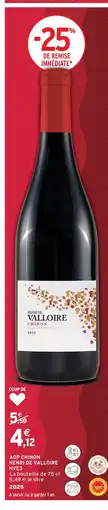 Intermarché Henri de valloire hve3 aop chinon offre