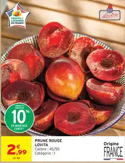 Intermarché Hyper Lovita prune rouge offre