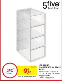Intermarché Hyper 5five lot range chaussures x4 spacy offre