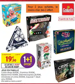 Intermarché Hyper Goliath jeux en famille offre