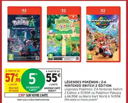Intermarché Hyper Nintendo switch 2 légendes pokémon : z-a édition offre