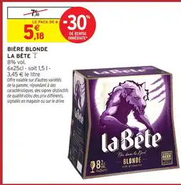 Intermarché Hyper La bête bière blonde offre