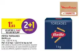Intermarché Hyper Barilla pâtes torsades offre