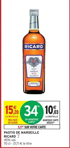 Intermarché Hyper Ricard pastis de marseille offre