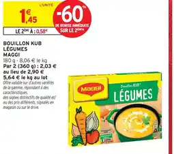 Intermarché Hyper Maggi bouillon kub légumes offre
