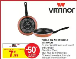 Intermarché Hyper Vitrinor poêle en acier moka offre