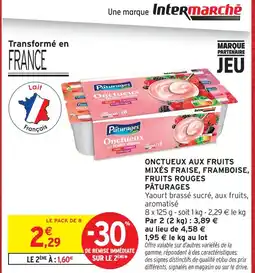 Intermarché Hyper Pâturages onctueux aux fruits mixés offre