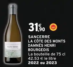 Intermarché Express Henri bourgeois sancerre la côte des monts damnés 2022 offre