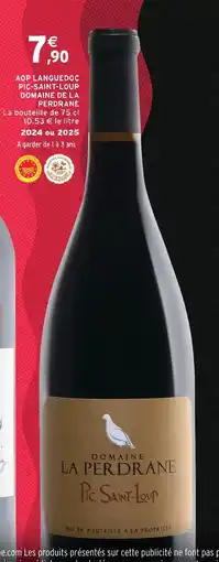 Intermarché Express Domaine de la perdrane aop languedoc pic-saint-loup offre