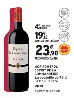 Intermarché Express Esprit de la commanderie aop pomerol offre