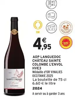 Intermarché Express Château sainte colombe l'envol aop languedoc offre