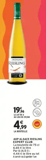 Intermarché Express Expert club aop alsace riesling offre