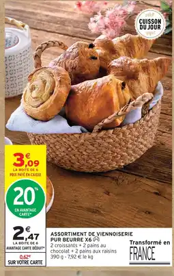Intermarché Assortiment de viennoiserie pur beurre offre