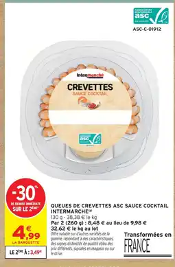 Intermarché Intermarche queues de crevettes asc sauce cocktail offre