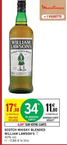 Intermarché William lawson's scotch whisky blended offre