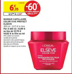 Intermarché L'oréal paris elseve masque capillaire color vive protect offre