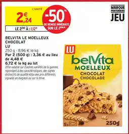 Intermarché Lu belvita le moelleux chocolat offre