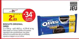 Intermarché Oreo biscuits original offre