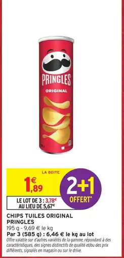 Intermarché Pringles chips tuiles original offre