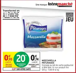 Intermarché Pâturages mozzarella offre
