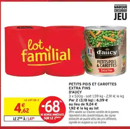 Intermarché D'aucy petits pois et carottes extra fins offre
