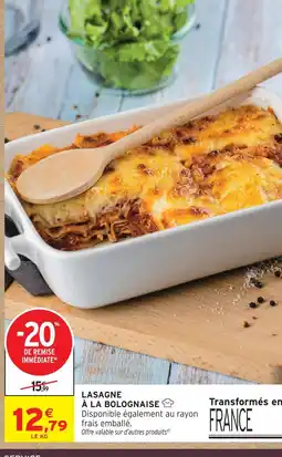 Intermarché Lasagne à la bolognaise offre