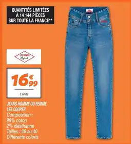 Netto Lee cooper jeans homme ou femme offre