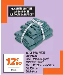 Netto Ted lapidus set de bain 8 pièces offre