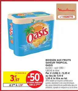 Intermarché Oasis boisson aux fruits saveur tropical offre