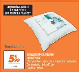 Netto Decillehome oreiller gerard pasquier offre