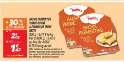 Netto Netto hachis parmentier viande bovine & pommes de terre offre