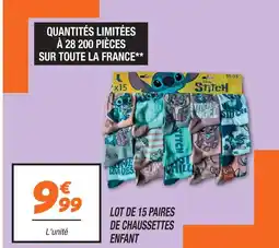 Netto Disney lot de 15 paires de chaussettes enfant offre