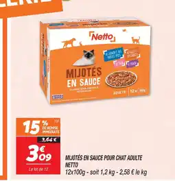 Netto Netto mijotés en sauce pour chat adulte offre
