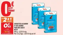 Netto Netto croquettes au saumon et aux légumes pour chat adulte offre