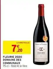 Intermarché Fleurie 2020 domaine des communaux offre