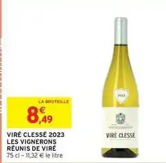 Intermarché Viré clessé 2023 les vignerons offre
