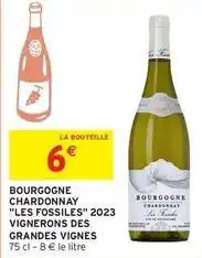 Intermarché Bourgogne chardonnay les fossilles 2023 offre