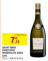 Intermarché Saint bris émotions minérales 2023 uvc offre