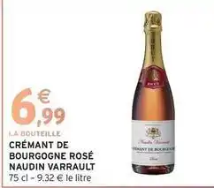 Intermarché Crémant de bourgogne rosé naudin offre
